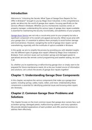 What types of garage door repairs do you offer in Brisbane