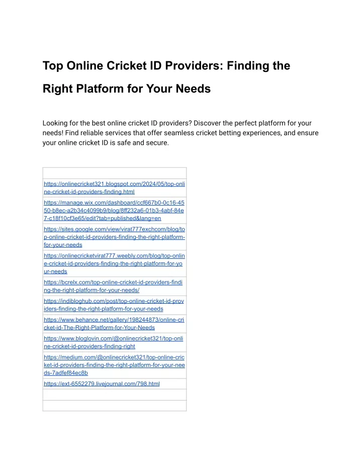 top online cricket id providers finding the