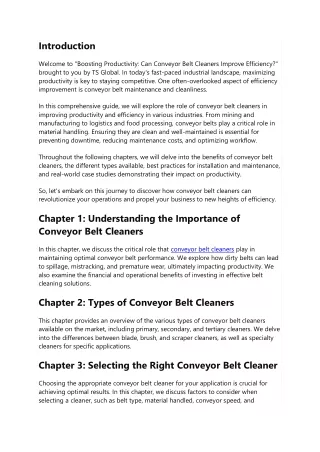 Can conveyor belt cleaners improve productivity