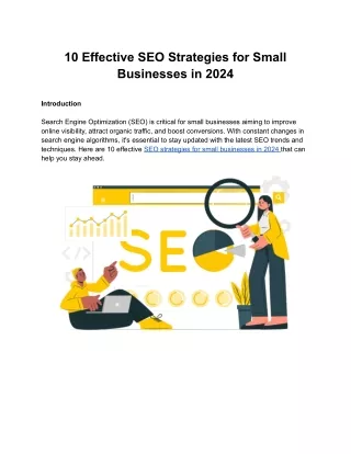 10 effective seo strategies for small businesses