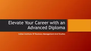 Online Advanced Diploma Courses