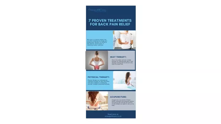 7 proven treatments for back pain relief