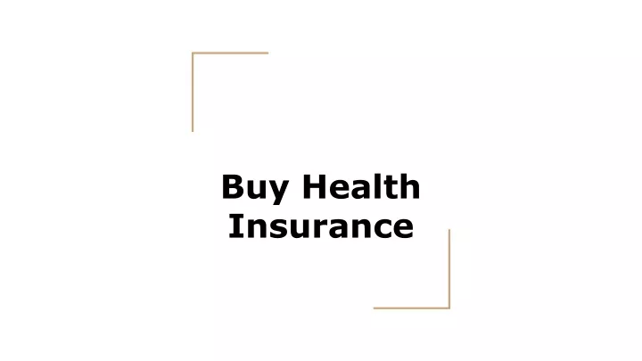 buy health insurance
