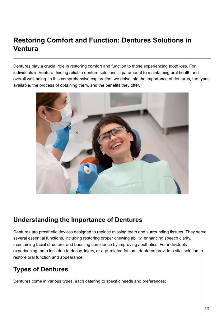 restoring comfort and function dentures solutions