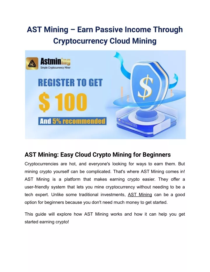 ast mining earn passive income through