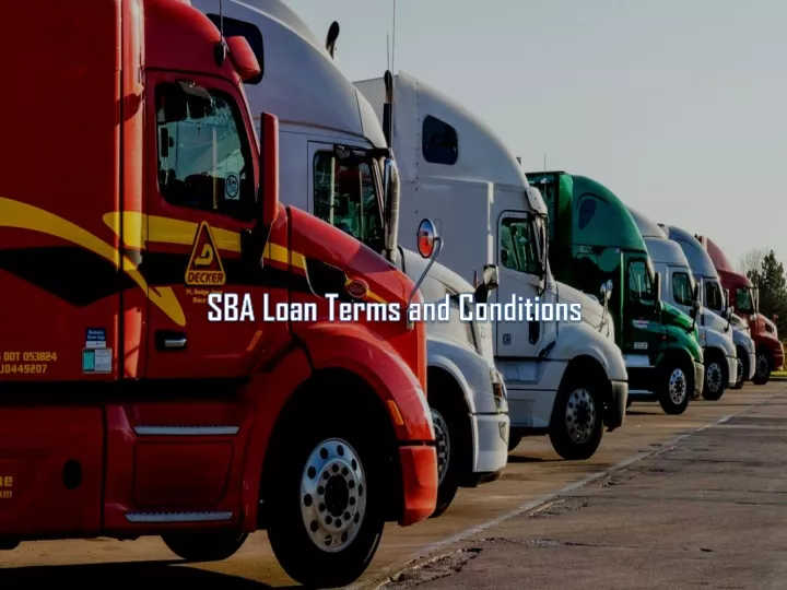 sba loan terms and conditions