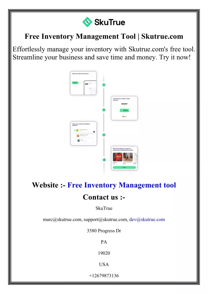 free inventory management tool skutrue com