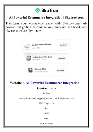 ai powerful ecommerce integration skutrue com