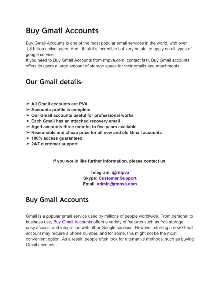 buy gmail accounts