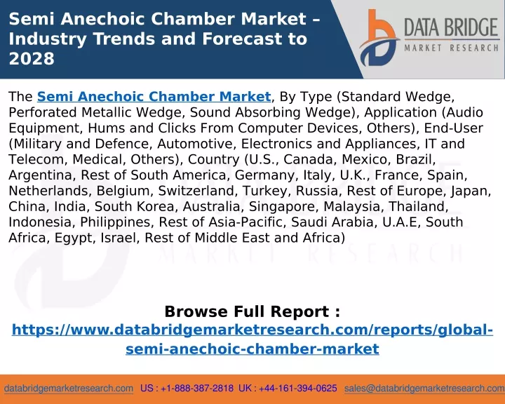 semi anechoic chamber market industry trends