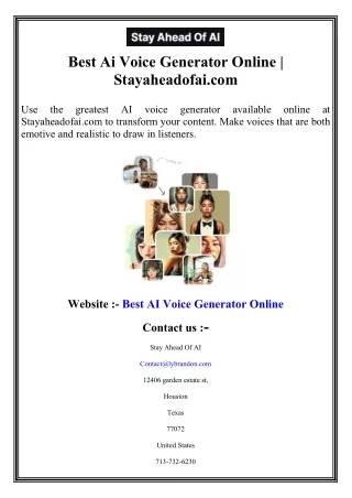 best ai voice generator online stayaheadofai com