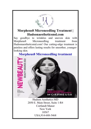 Morpheus8 Microneedling Treatment  Hudsonaestheticsmd.com