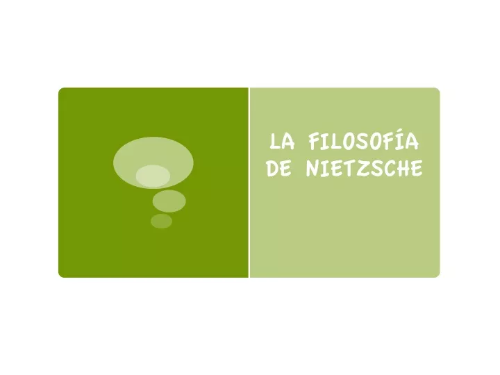 la filosof a de nietzsche