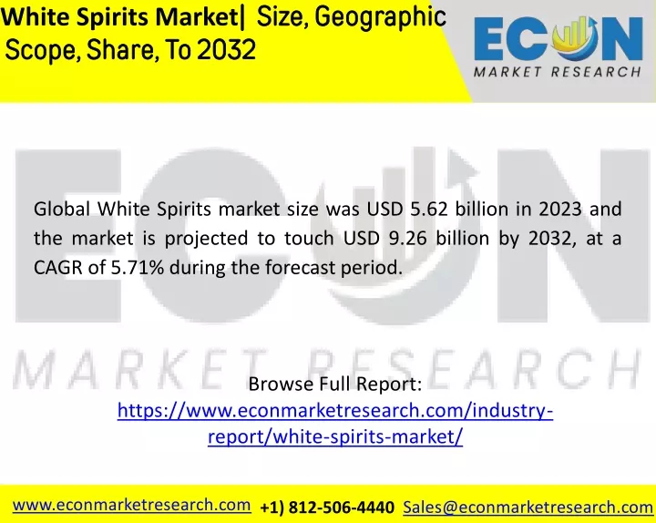 white spirits market size geographic scope share