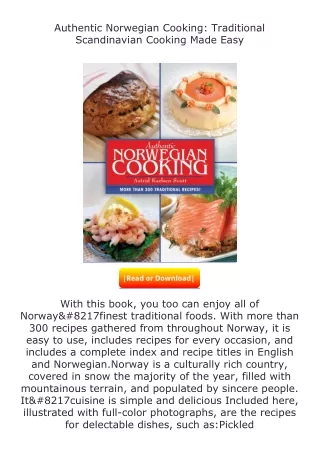 [PDF]❤READ⚡ Authentic Norwegian Cooking: Traditional Scandinavian Cooking M