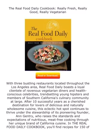 download⚡️ free (✔️pdf✔️) The Real Food Daily Cookbook: Really Fresh, Reall