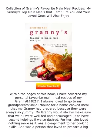 ✔️READ ❤️Online Collection of Granny's Favourite Main Meal Recipes: My Gran