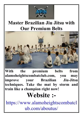 Master Brazilian Jiu Jitsu with Our Premium Belts