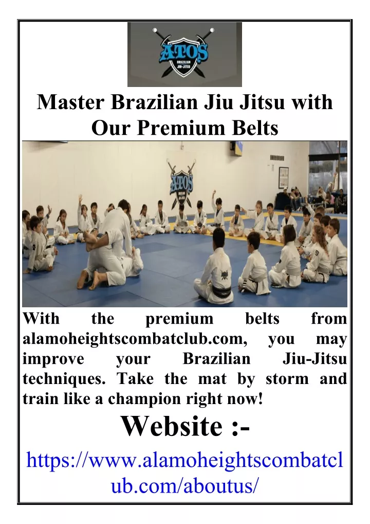 master brazilian jiu jitsu with our premium belts
