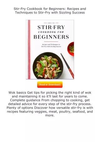 download⚡️ free (✔️pdf✔️) Stir-Fry Cookbook for Beginners: Recipes and Tech