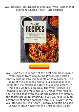 ✔️download⚡️ (pdf) Wok Recipes: 100 Delicious and Easy Wok Recipes that Eve