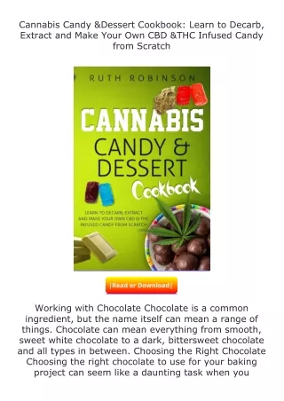 Download⚡ Cannabis Candy & Dessert Cookbook: Learn to Decarb, Extract and M