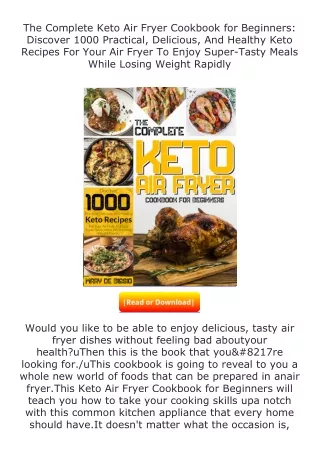 ❤️get (⚡️pdf⚡️) download The Complete Keto Air Fryer Cookbook for Beginners