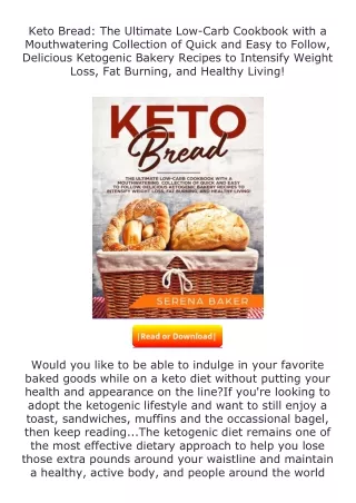 full✔download️⚡(pdf) Keto Bread: The Ultimate Low-Carb Cookbook with a Mout
