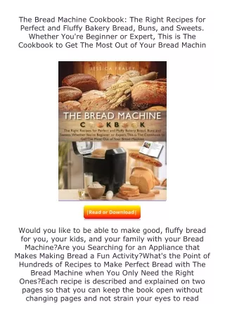 free read (✔️pdf❤️) The Bread Machine Cookbook: The Right Recipes for Perfe