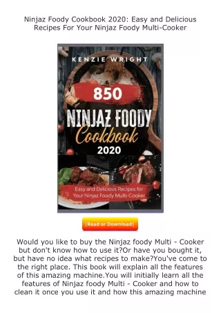 [PDF]❤READ⚡ Ninjaz Foody Cookbook 2020: Easy and Delicious Recipes For Your