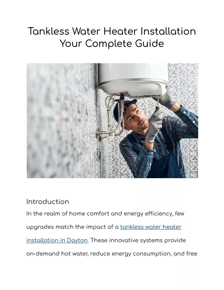 tankless water heater installation your complete