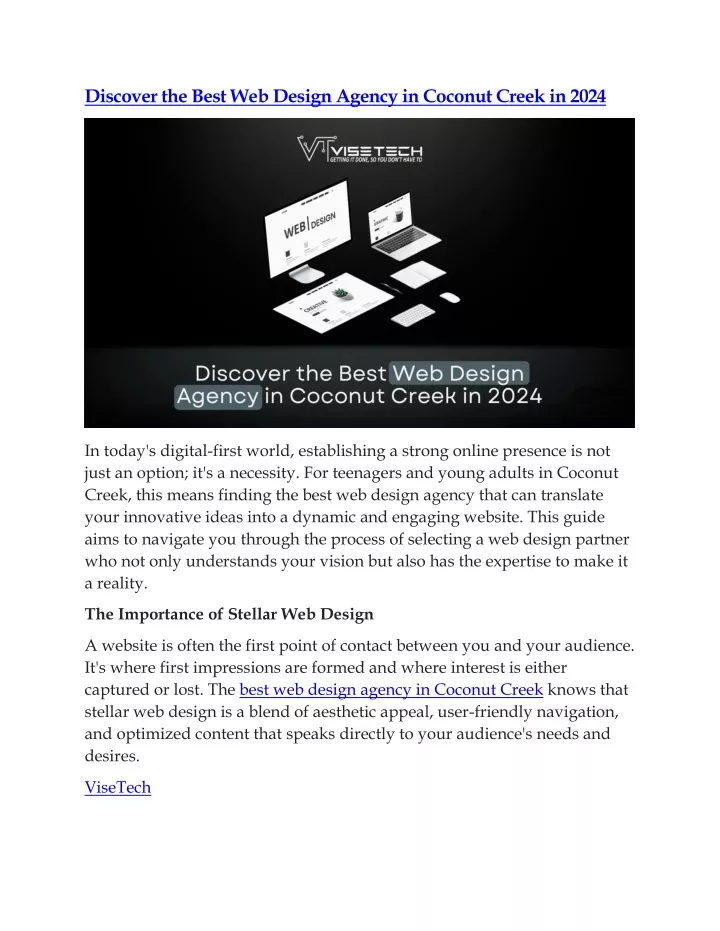 discover the best web design agency in coconut
