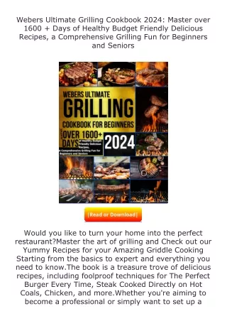 Pdf⚡(read✔online) Webers Ultimate Grilling Cookbook 2024: Master over 1600