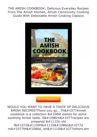 download⚡️ free (✔️pdf✔️) THE AMISH COOKBOOK: Delicious Everyday Recipes Fr