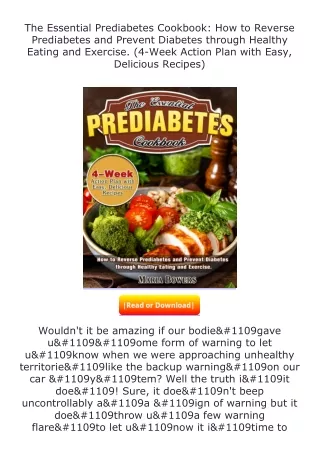 full✔download️⚡(pdf) The Essential Prediabetes Cookbook: How to Reverse Pre