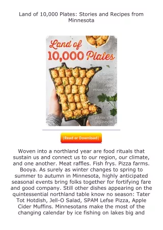 read ❤️(✔️pdf✔️) Land of 10,000 Plates: Stories and Recipes from Minnesota