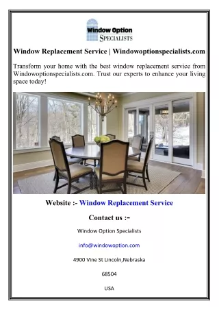 window replacement service