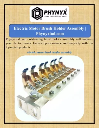Electric Motor Brush Holder Assembly Phynyxind.com