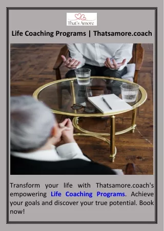 Life Coaching Programs  Thatsamore.coach