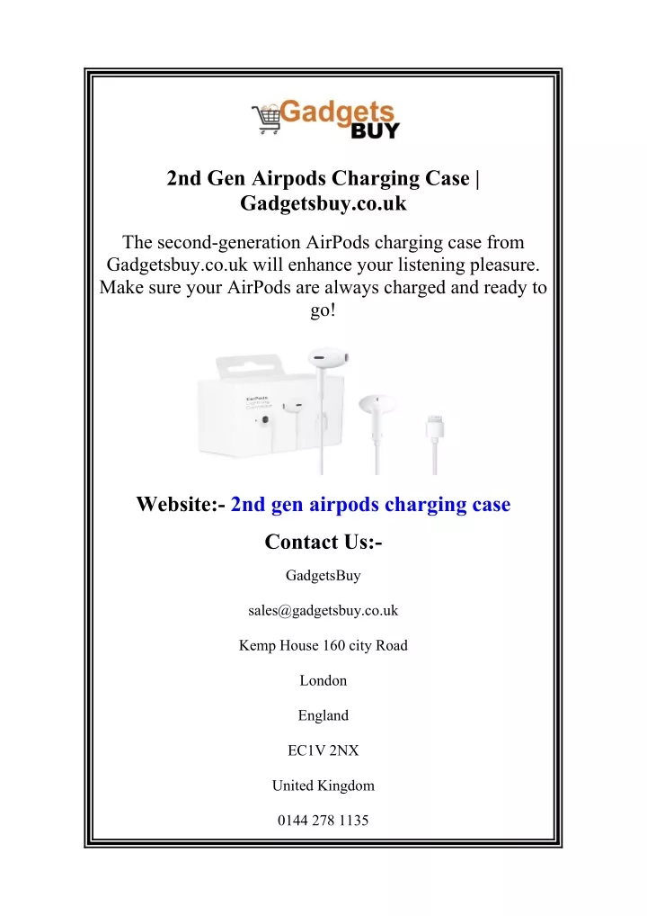 2nd gen airpods charging case gadgetsbuy co uk