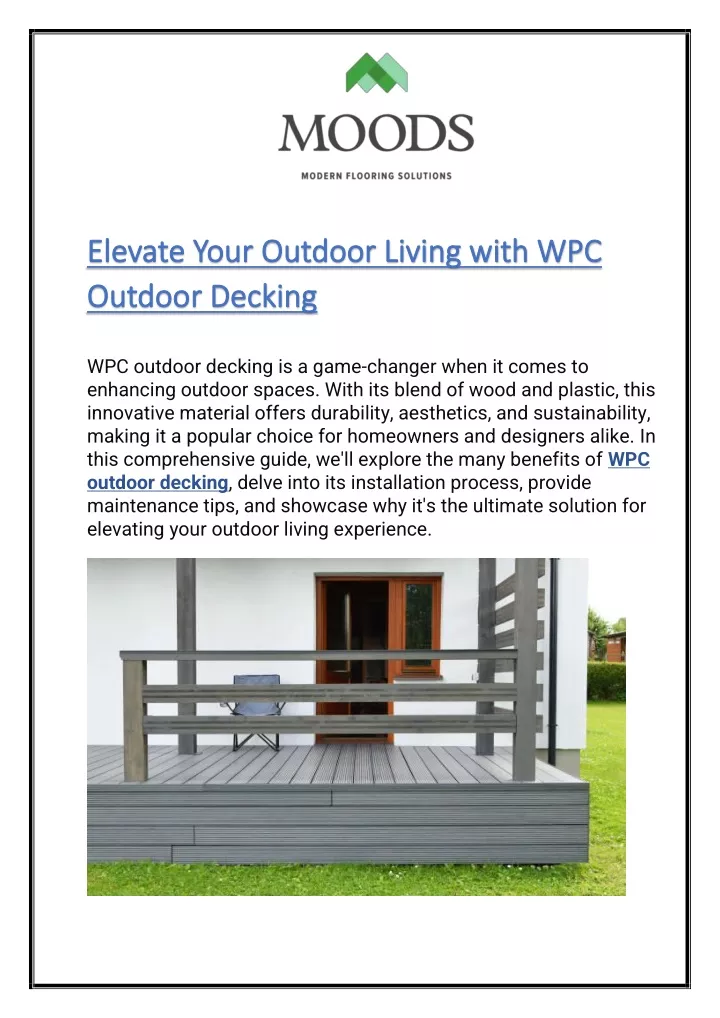 elevate your outdoor living with wpc elevate your