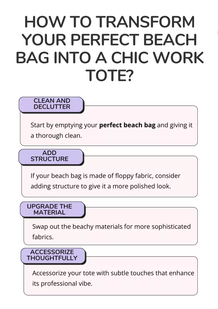 how to transform your perfect beach bag into