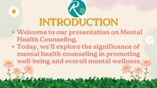 Mental health counseling