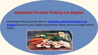 Integrative Personal Training Los Angeles