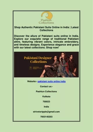 pakistani suits online india