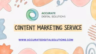 Content Marketing Service - accuratedigitalsolutions.com