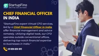 Chief financial officer in india  Startupfino