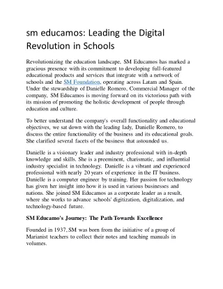 sm educamos: Leading the Digital Revolution in Schools