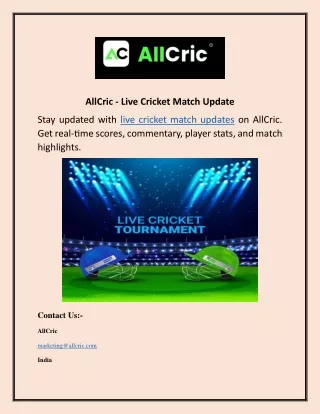 AllCric - Live Cricket Match Update