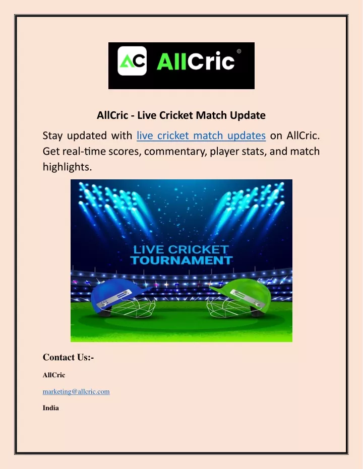 allcric live cricket match update